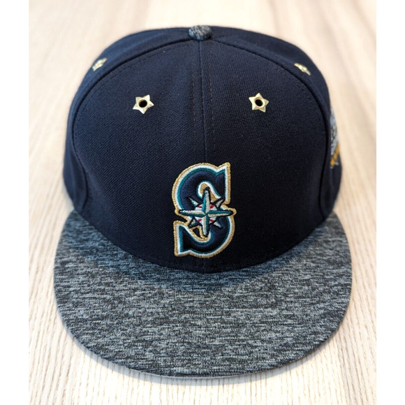 New Era Seattle Mariners 2016 All Star 59FIFTY 7-7/8 Hat MLB ASG Patch Grommets - Picture 6 of 13